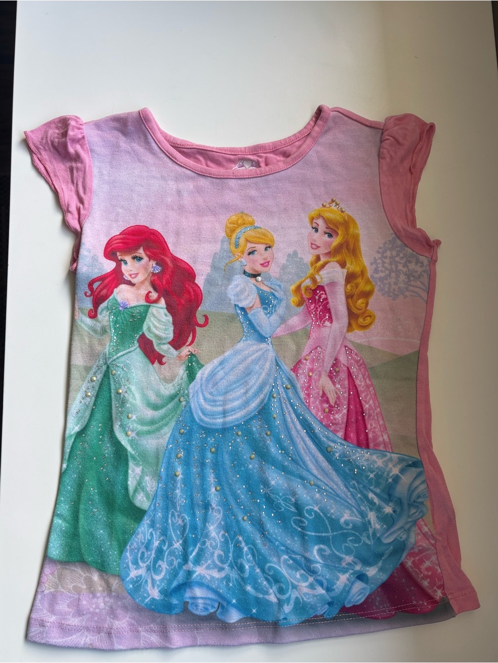 Vintage Disney princess girls tank top Cinderella Ariel sleeping beauty aurora